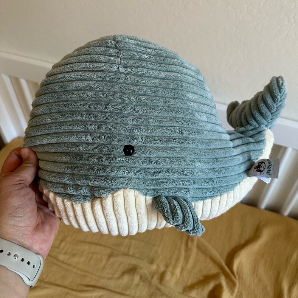 Jellycat stuffies hammerhead shark and whale